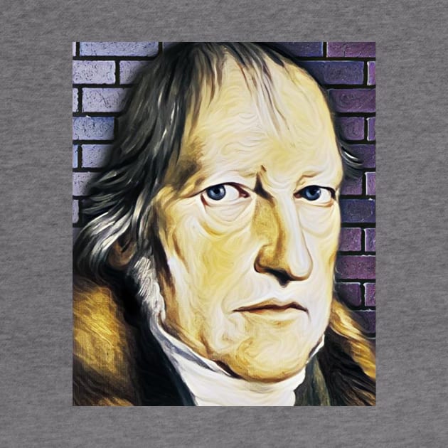 Georg Wilhelm Friedrich Hegel yellow Portrait | Georg Wilhelm Friedrich Hegel Artwork 9 by JustLit